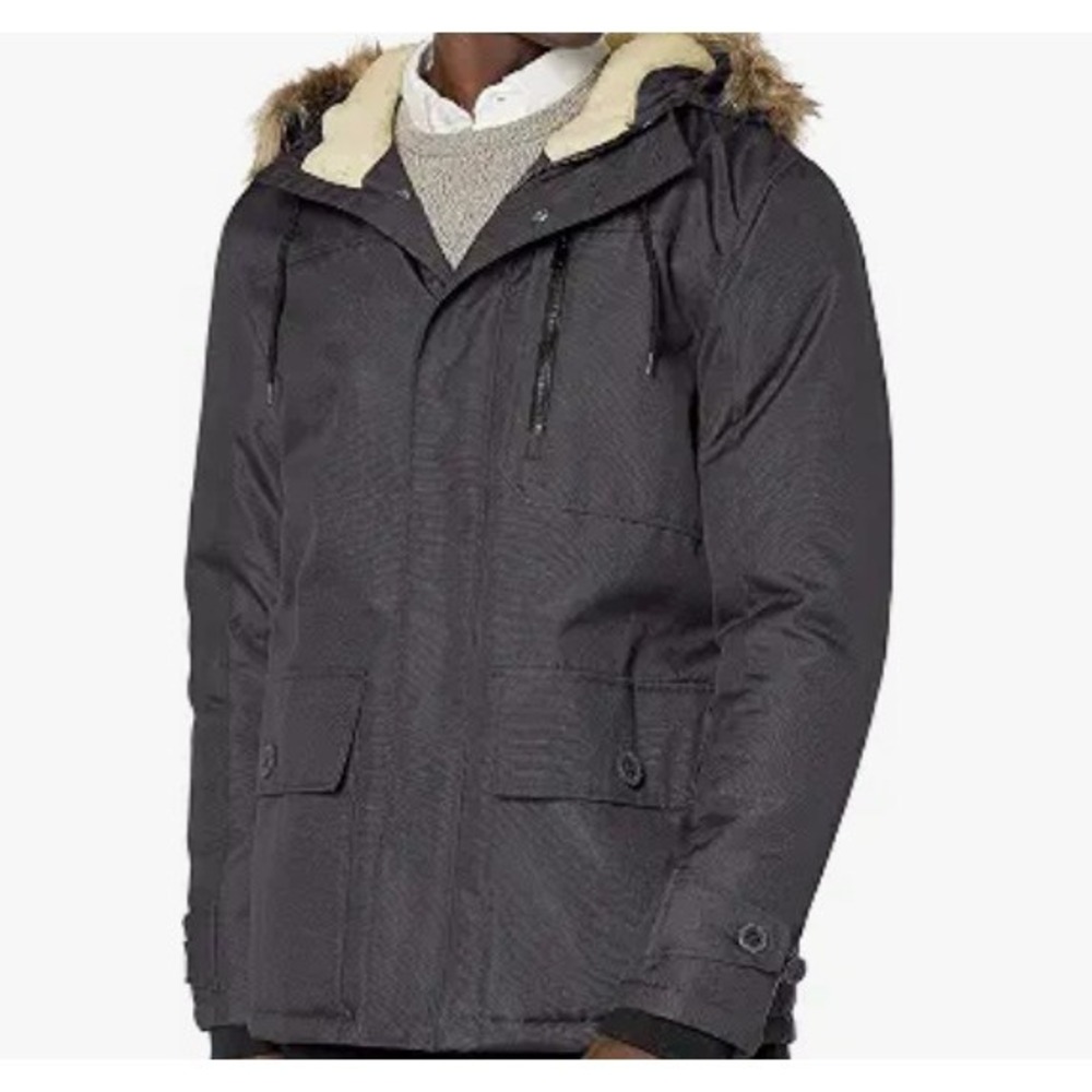 Perry Ellis Men's Snorkel Parka‎ Black Jacket (Style/Model: PE030141) Size L